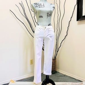 Calvin Klein White Stretchable Ankle Jeans